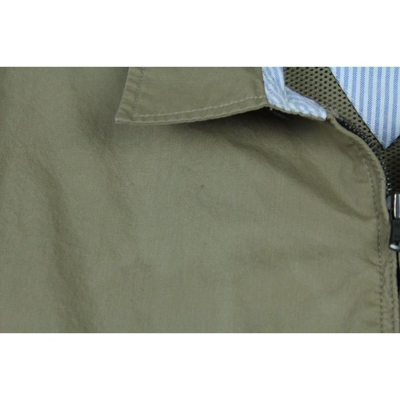 TOMMY HILFIGER Size XLarge Tan Khaki Small Flag Mesh Lined Windbreaker Jacket - Picture 5 of 8